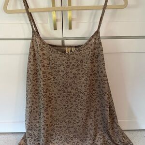 Metallic leopard tank top